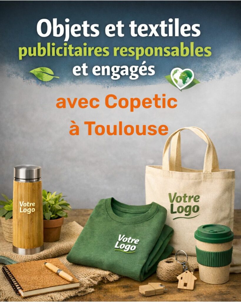 Objets et textiles publicitaires responsables et écoresponsables personnalisés, communication durable Copetic
