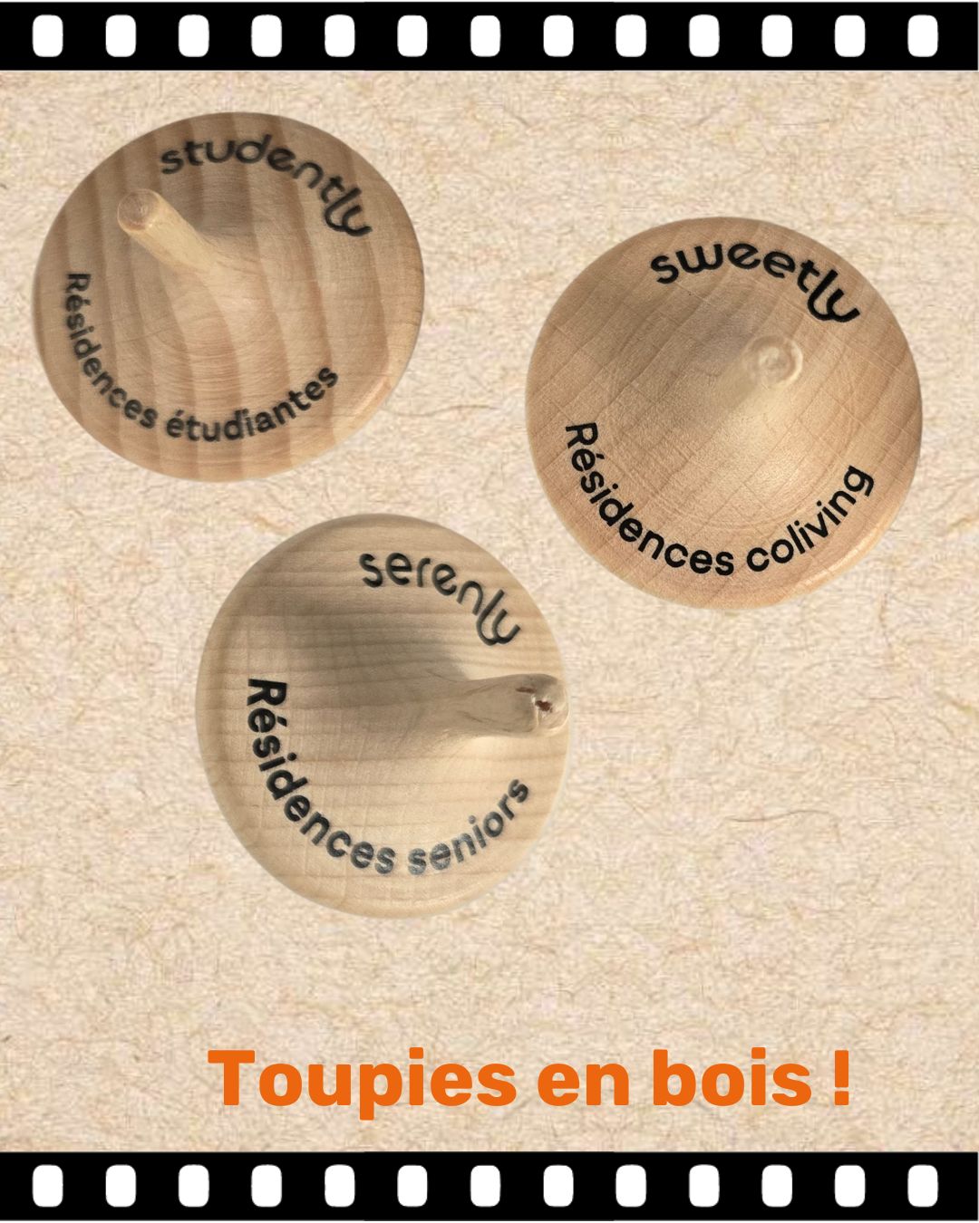 toupies en bois personnalisées Copetic